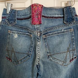 Express jeans, purple details